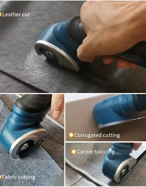 Load image into Gallery viewer, Electric Scissors Rechargeable Cordless Electric Cutter Shear for Cardboard Leather Fabric Scrapbook Carpet Electric Rotary Cutt
