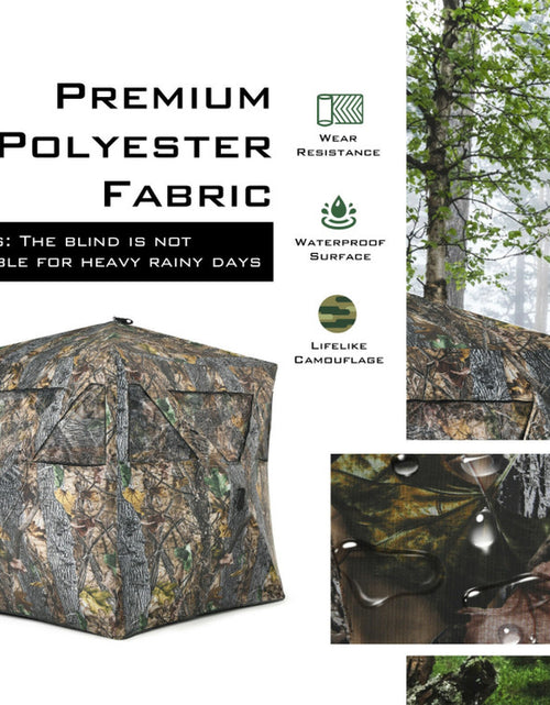 Load image into Gallery viewer, 3 Person Portable Pop-Up Ground Hunting Blind with Tie-Downs
