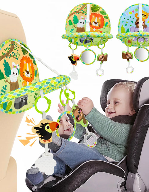 Load image into Gallery viewer, Baby Car Seat Toy for Travel Rear Facing Double Sided Baby Travel Activity Car Seat Entertainment Toy Easy Drive Gift for Newborn Baby Infant 0-12 Month
