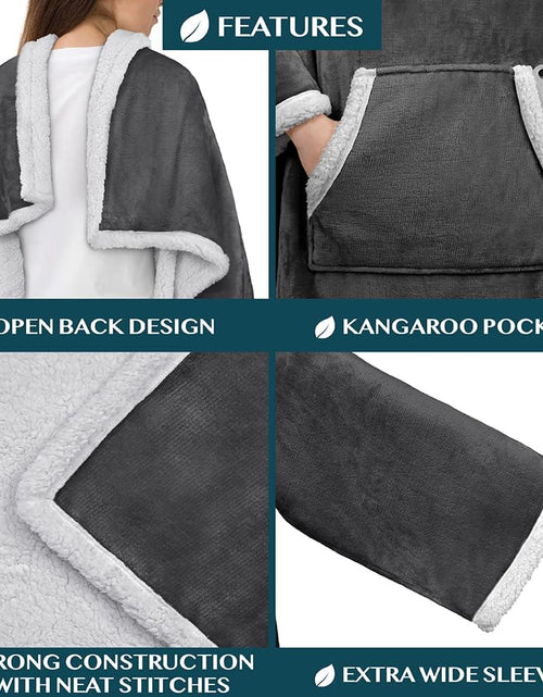 Load image into Gallery viewer, Premium Fleece Blanket with Sleeves | Warm, Cozy, Extra Soft, Functional, Lightweight
