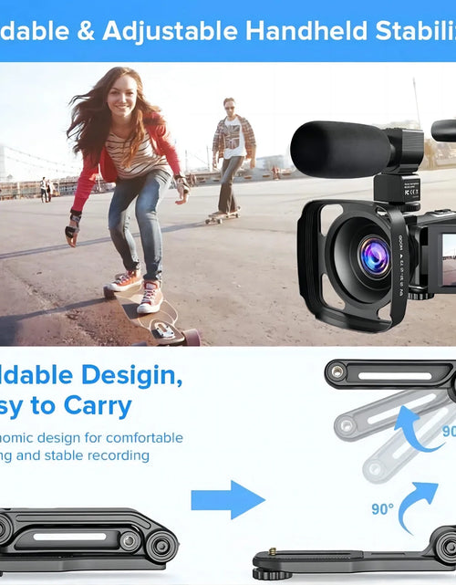 Load image into Gallery viewer, Video Camera Camcorder 2.7K for Youtube Vlogging Digital Camera IPS 36MP 16X Digital Zoom Camera Recorder
