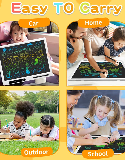 Load image into Gallery viewer, LCD Writing Tablet, 22 Inch Colorful Doodle Board Erasable Drawing Board Kids Writing Board, Drawing Tablet Educational for 3-12 Year Old Kids Adults Home School

