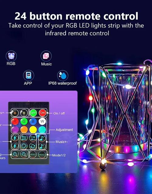 Load image into Gallery viewer, Dreamcolor Rgb Led Strip WS2812B Bluetooth Smart String Fairy Lights Christmas Garland Light Waterproof for Party Curtain Room
