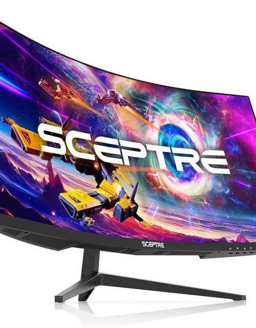 Load image into Gallery viewer, 30-Inch Curved Gaming Monitor 21:9 2560X1080 Ultra Wide Ultra Slim HDMI Displayport up to 200Hz Build-In Speakers, Metal Black (C305B-200UN1)
