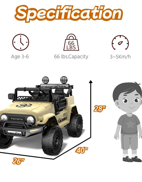 Load image into Gallery viewer, Kids Car Electric Car for Kids- Kids Jeep Remote Control Ride on Car for Todd...
