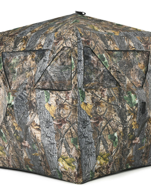 Load image into Gallery viewer, 3 Person Portable Pop-Up Ground Hunting Blind with Tie-Downs
