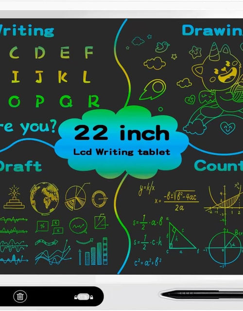 Load image into Gallery viewer, LCD Writing Tablet, 22 Inch Colorful Doodle Board Erasable Drawing Board Kids Writing Board, Drawing Tablet Educational for 3-12 Year Old Kids Adults Home School
