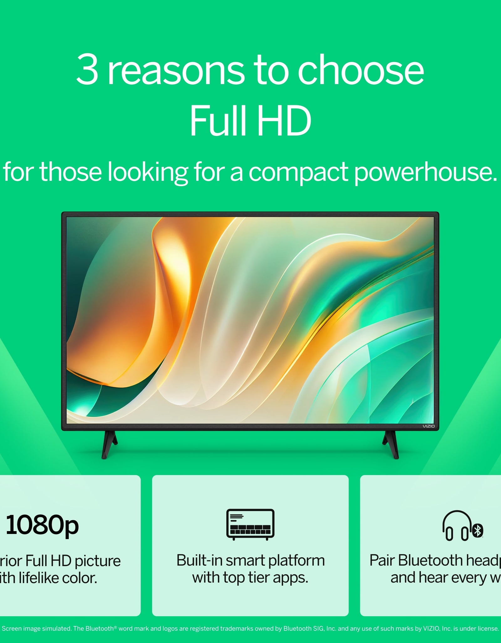 40" Class Full HD 1080P LED Smart TV (New) VFD40M-08