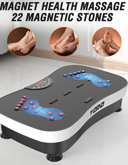 Load image into Gallery viewer, Vibration Plate Exercise Machine Whole Body Vibration Machine with Remote Control for Pain Relief, Lymphatic Drainage, Weight Loss(3 Resistance Loops/Resistance Bands)
