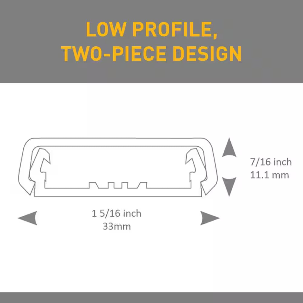 Wiremold Non-Metallic PVC Raceway 15 Amp Duplex Receptacle Box Kit with Faceplate and Outlet, White