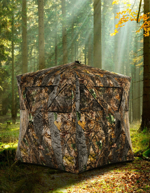 Load image into Gallery viewer, 3 Person Portable Pop-Up Ground Hunting Blind with Tie-Downs

