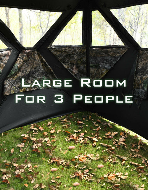 Load image into Gallery viewer, 3 Person Portable Pop-Up Ground Hunting Blind with Tie-Downs
