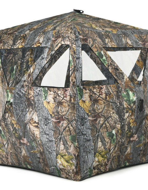 Load image into Gallery viewer, 3 Person Portable Pop-Up Ground Hunting Blind with Tie-Downs
