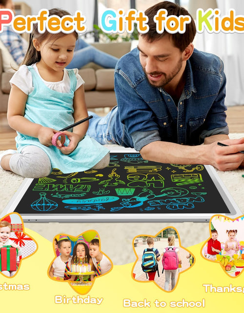 Load image into Gallery viewer, LCD Writing Tablet, 22 Inch Colorful Doodle Board Erasable Drawing Board Kids Writing Board, Drawing Tablet Educational for 3-12 Year Old Kids Adults Home School
